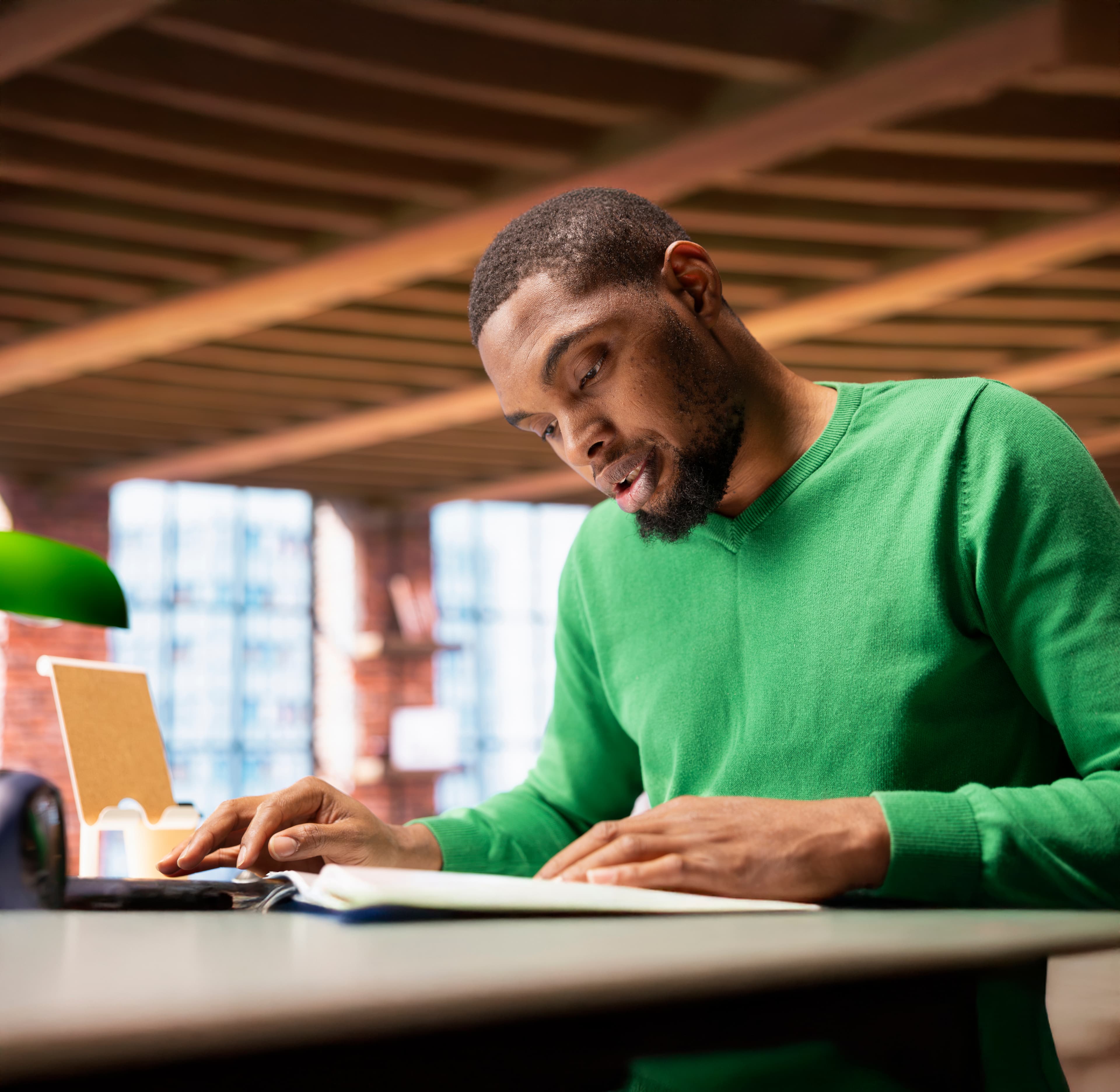 Changemaker working on laptop